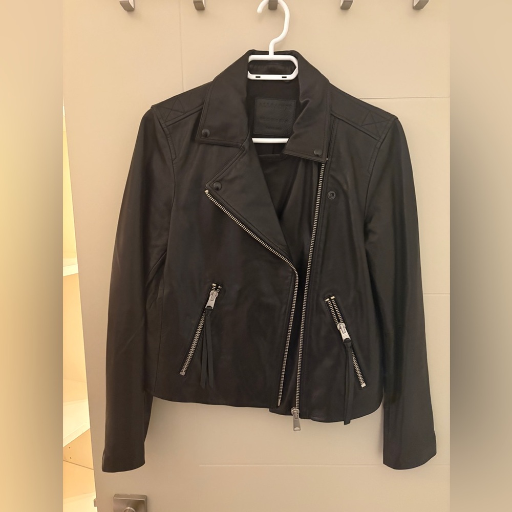 Short Leather All Saints Jacket